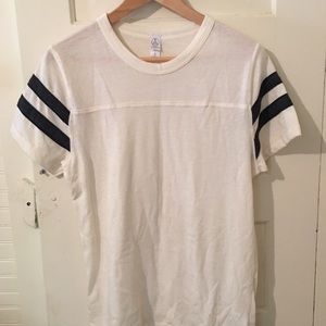 Soft white ringer tee